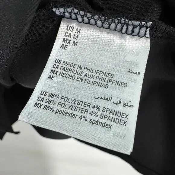 Alfani Women’s Size Medium Black Collared V Neck Tunic Top with Pockets NWT - Picture 5 of 8